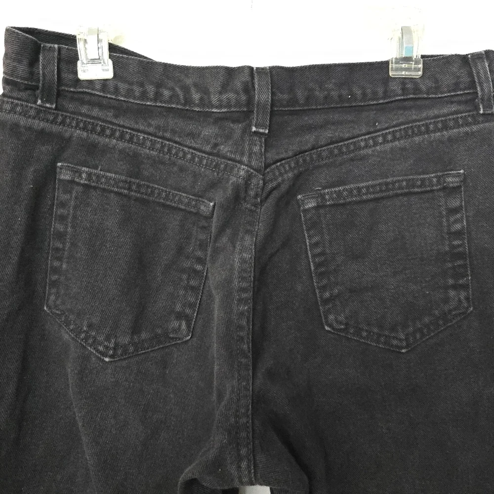 Vintage Y2K Jeans Women's Size 14 Tall Faded Glory Black Denim Mom Made In USA - Picture 4 of 9